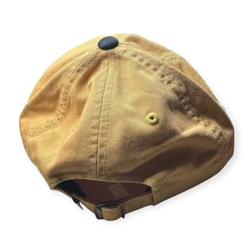 DC Shoe Co USA Strapback Hat Adjustable Tan Black Skater Retro Hat OSFM - Picture 2 of 3
